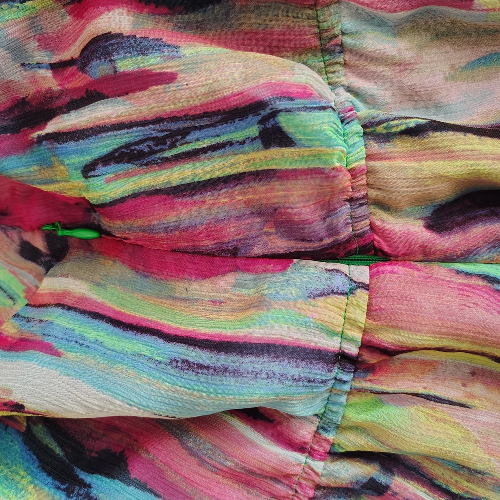 Jack BB Dakota Multicolor Abstract Print Sleeveless Maxi Dress Size 6 –Like New - Picture 11 of 13